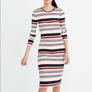 Madewell Ribbed Long Sleeve Midi Dress